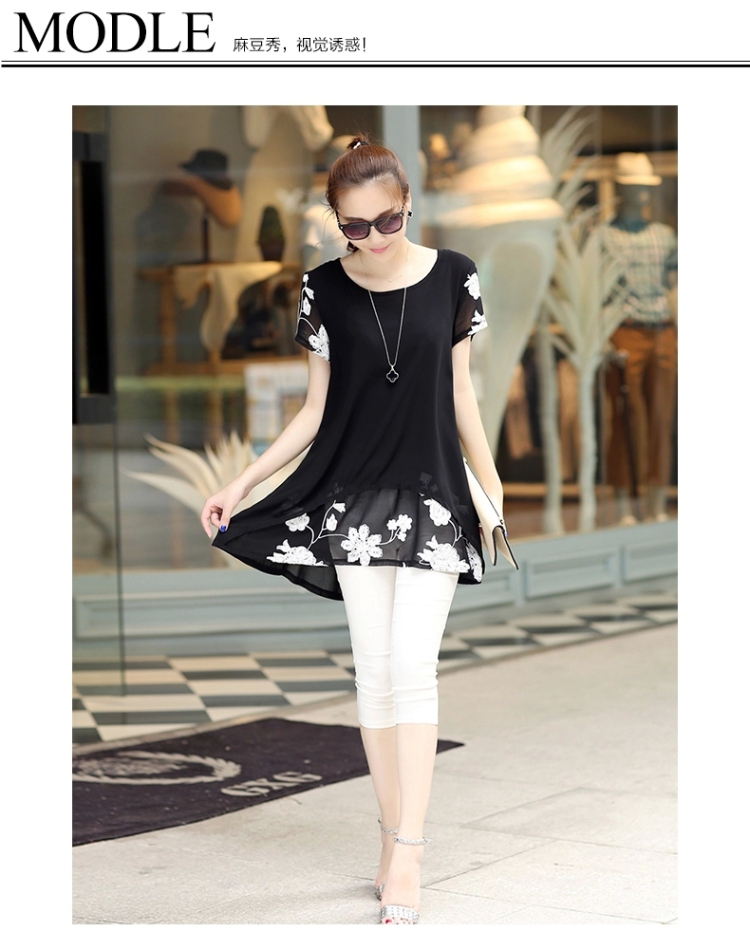 Gangnam taste summer 2015 the new girl, loose the code snow woven shirts female long leave of two piece lapel T shirt 7600 black XXXL pictures, price, brand platters! Elections are good character, the national distribution, so why buy now enjoy more preferential! Health