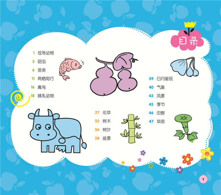 童书 幼儿启蒙 mx 儿童简笔画大全 朗朗小书房 彩图注音版   目录