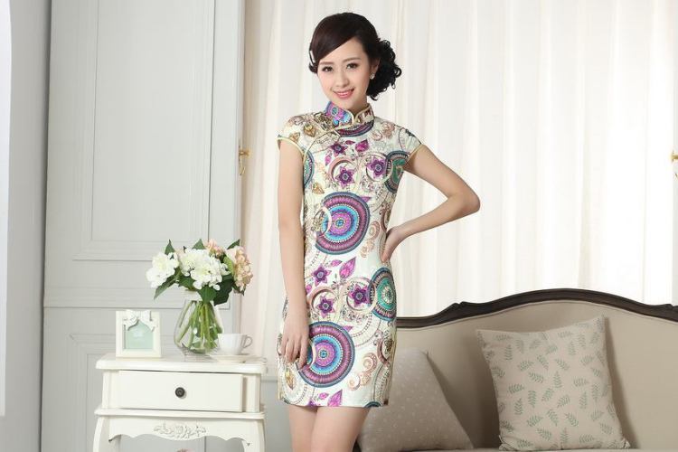 Nigeria, the lady stylish jacquard cotton cultivating short cheongsam dress new Chinese qipao gown picture color L pictures, price, brand platters! Elections are good character, the national distribution, so why buy now enjoy more preferential! Health