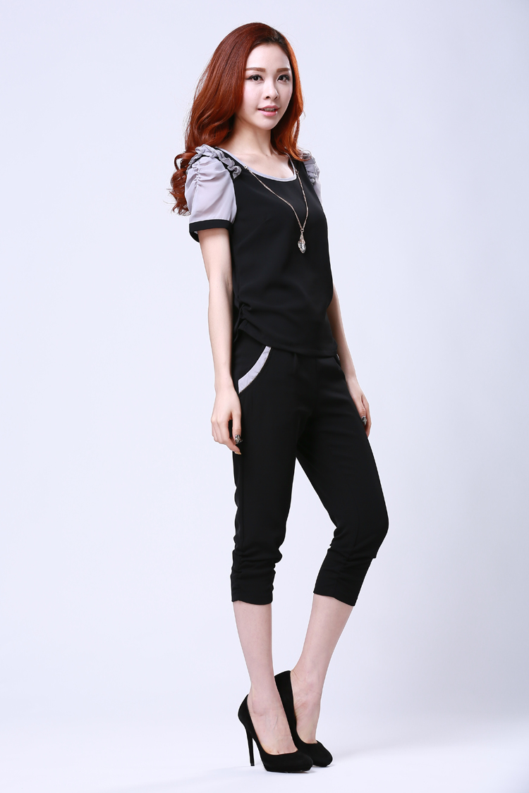 More than up to the 2015 summer new, larger female stylish casual short-sleeve T-shirt 7 pants girls thick mm two-piece black XXXL pictures, price, brand platters! Elections are good character, the national distribution, so why buy now enjoy more preferential! Health