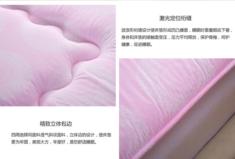 幕寝 床垫床褥 压线款单双人榻榻米床褥子 席梦思伴侣 花开半夏  150*200cmcm床约2.4kg