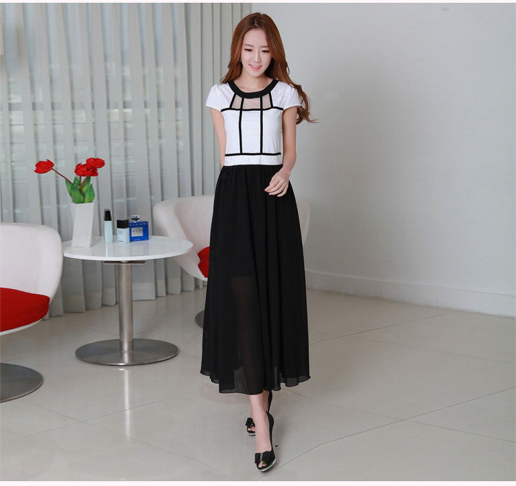 C.o.d. chiffon fat mm summer 2015, summer new Korean elegant graphics thin chiffon colored temperament unearthly knocked long skirt skirt black L picture, prices, brand platters! The elections are supplied in the national character of distribution, so action, buy now enjoy more preferential! As soon as possible.