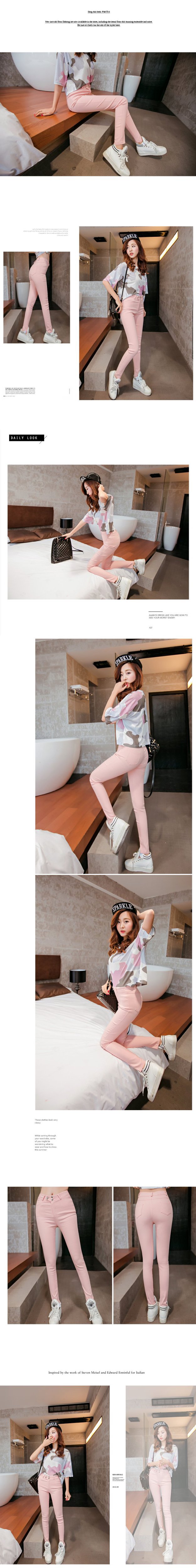 洛华金兰2015春装修身超弹力高腰女松紧铅笔小脚加长裤子1512 灰色 XL