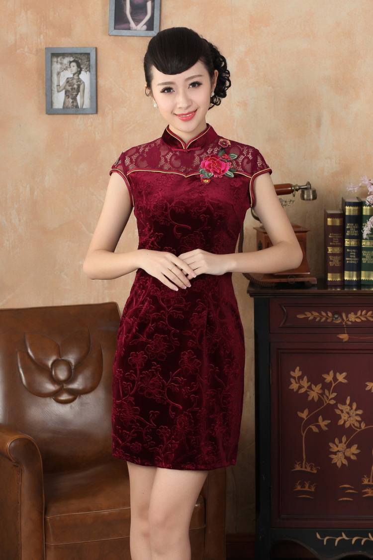 The broadband summer new female lace cheongsam dress improved daily thin embroidered cheongsam picture color 2 XL pictures, price, brand platters! Elections are good character, the national distribution, so why buy now enjoy more preferential! Health