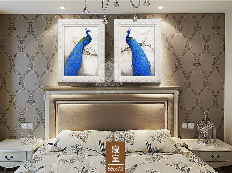 森图亚 装饰画客厅卧室餐厅有框画沙发背景墙画现代简约壁画玄关挂画 STA-188 整套购买 55*72(27MM实木框)