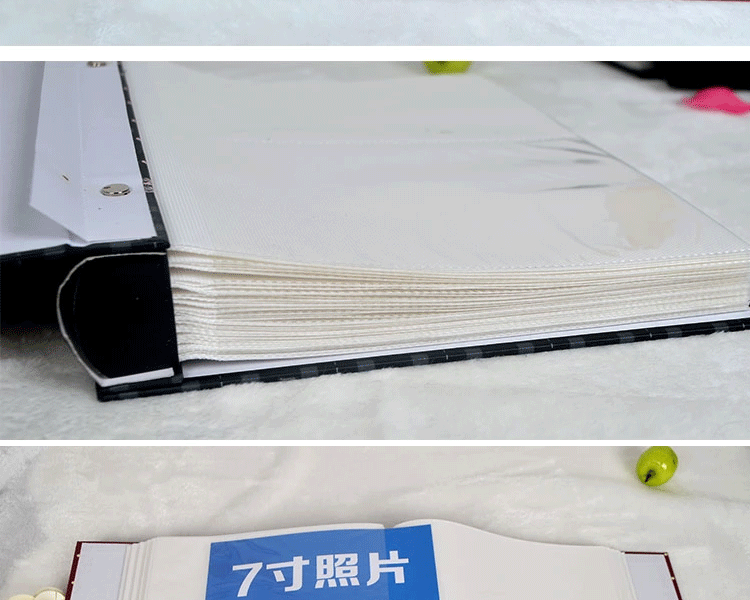 
                                        7寸相册200张 盒装卡通家庭影集结婚宝宝纪念日照片相薄 7寸情侣牵手黄                