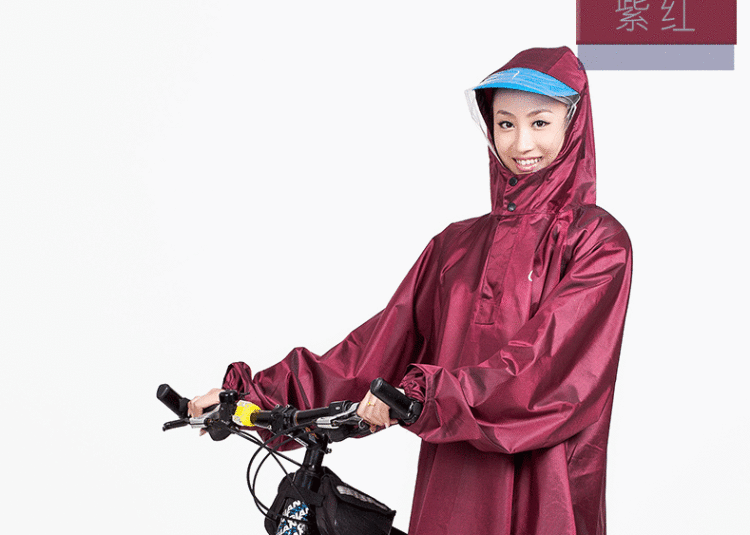 
                                                                                骑安有袖雨衣自行车电动车摩托车雨披加厚加大单人成人雨衣 哈青色 XXXL                