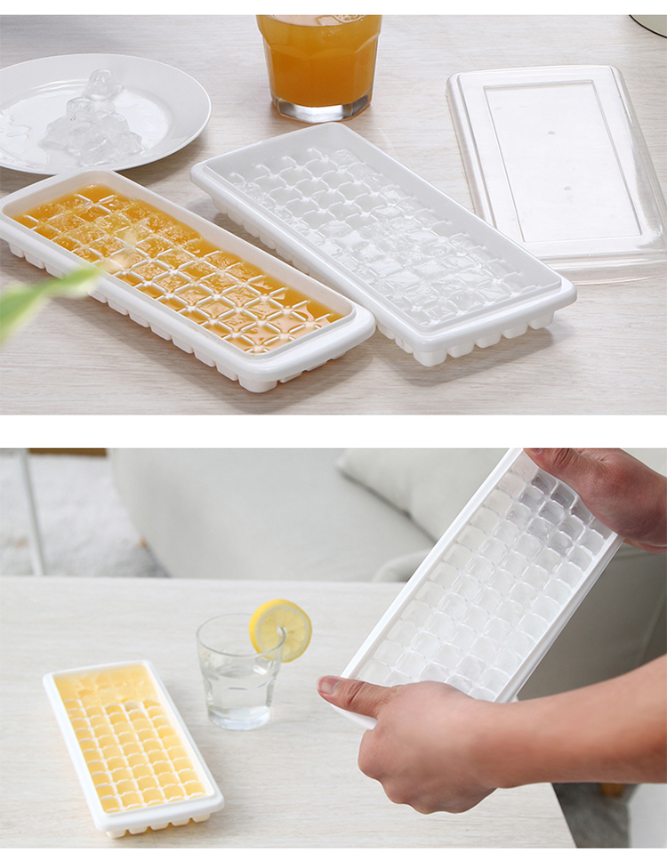 FaSoLa冰格盒 制冰盒 带盖制冰器diy冰块模具 48格