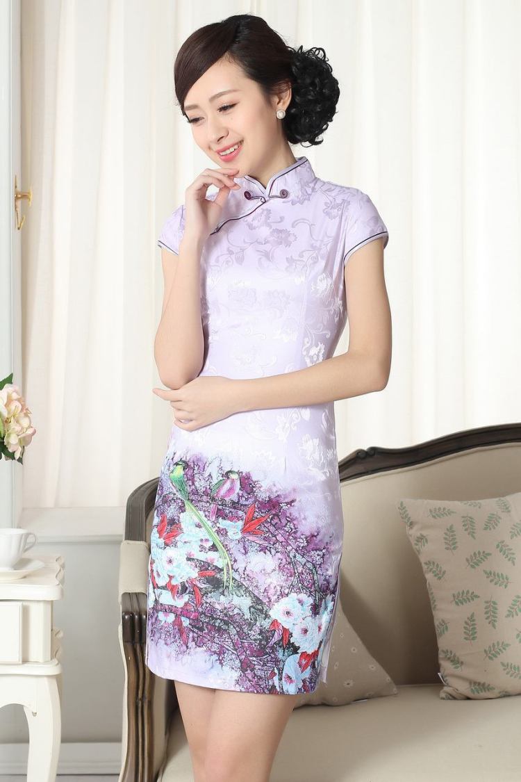 For Pont Sondé Diana Lady stylish jacquard cotton cultivating short cheongsam dress new Chinese qipao gown picture color XXL pictures, price, brand platters! Elections are good character, the national distribution, so why buy now enjoy more preferential! Health