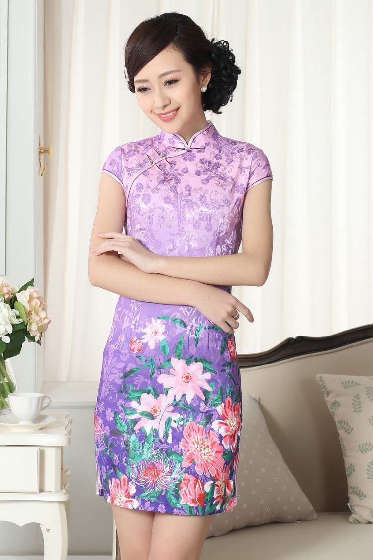 The broadband lady stylish jacquard cotton cultivating short cheongsam dress new Chinese qipao gown picture color 2 XL pictures, price, brand platters! Elections are good character, the national distribution, so why buy now enjoy more preferential! Health