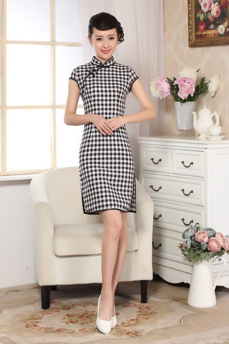 Nigeria, the Yau Ma Tei cotton retro checked short-sleeved qipao improved daily republic linen clothes summer dresses skirts D 0247 - A XXL pictures, price, brand platters! Elections are good character, the national distribution, so why buy now enjoy more preferential! Health