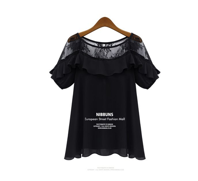 The Yi 2015 summer new European and American women with large, snow-woven shirts loose video thin Openwork sexy T-shirt with short sleeves black XXXXL pictures, price, brand platters! Elections are good character, the national distribution, so why buy now enjoy more preferential! Health