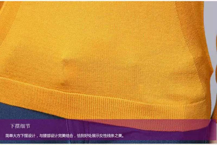 职业阿玛施特秋冬羊毛衫高领多色毛衣修身显瘦女针织衫打底衫 白色针织衫 S(2码)