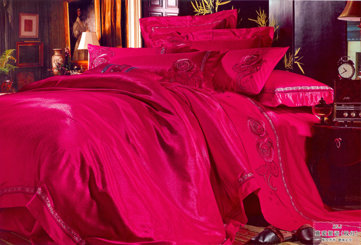 则天家纺被面仿真丝被套里料和床单60全棉1.8