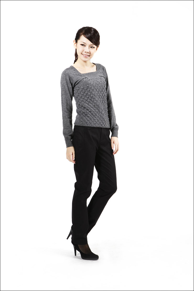 蒂娜莉莎 秋装新品<em>长裤</em> <em>女士黑色</em>中腰直筒休闲