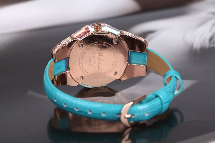 Melissa玛丽莎 施华洛世奇水晶 皮带女士腕表