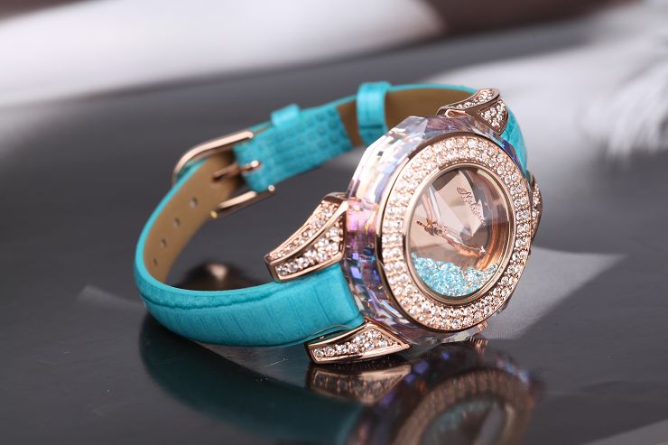 Melissa玛丽莎 施华洛世奇水晶 皮带女士腕表