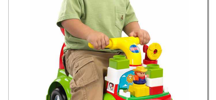 Fisher-Price 费雪助步车 砌与乐发声童车学步车