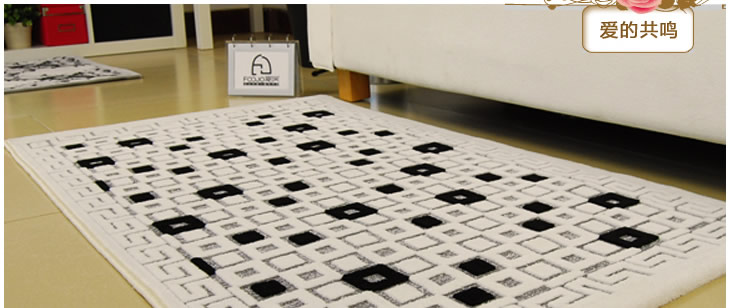 
                                        FOOJO 地毯 北欧短绒简约风格客厅茶几地毯 索夫格 133*190cm                