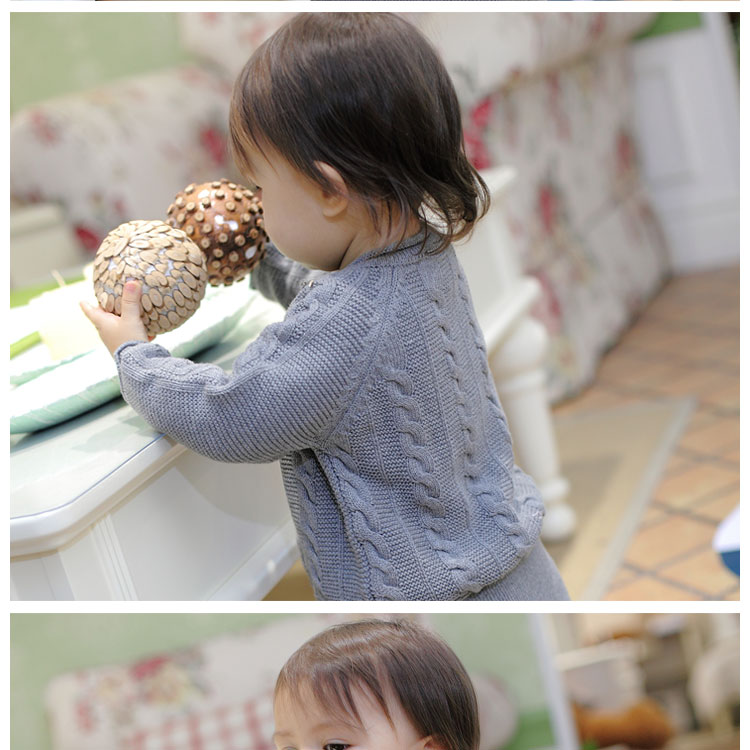 莱贝吉 宝宝毛衣 女童<em>儿童</em>毛衣<em>开衫</em> 宝宝毛衣针