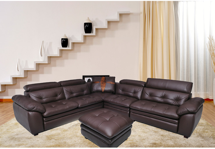 玉格尔 真皮沙发 办公沙发 时尚组合转角客厅皮