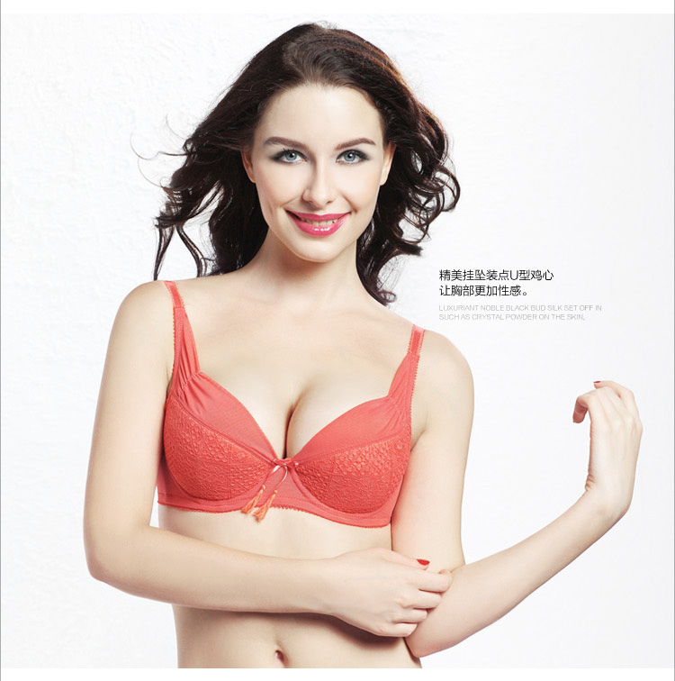 蕾丝邦性感大胸聚拢超性感<em>文胸</em> 女士显小内衣