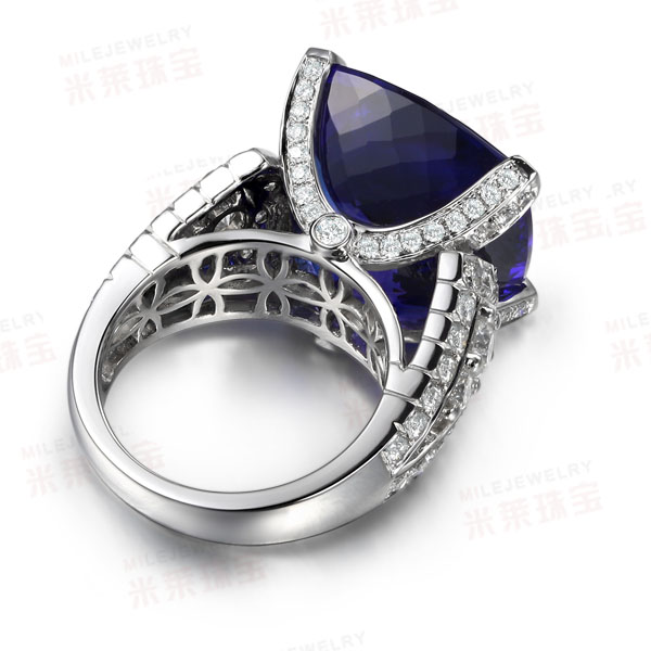 米莱【君临天下】 23.15克拉坦桑石男款戒指 b