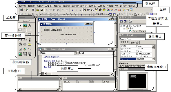学通Visual Basic的24堂课:1.5 纵览Visual Bas
