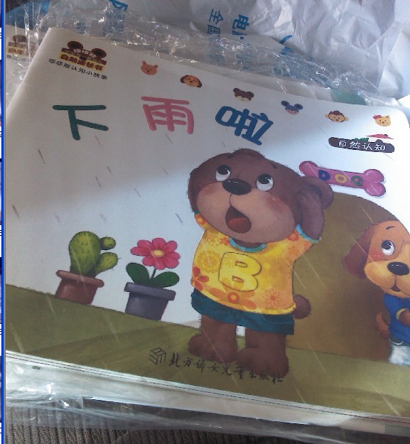 小白兔童書館·中國第一套幼兒自助成長書：哆哆熊認(rèn)知小故事/下雨了（適合0-3歲） 曬單實拍圖