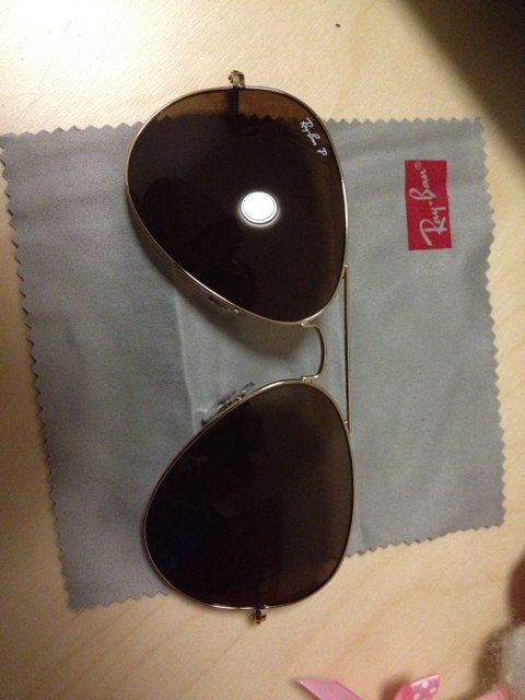 Ray-Ban雷朋金框茶色镜片经典飞行员款偏光太