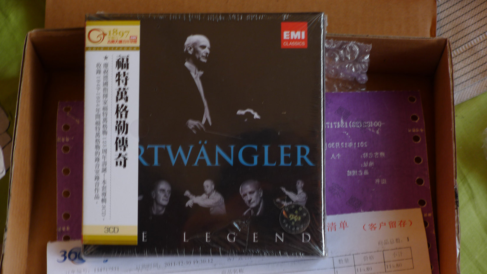 進(jìn)口CD 福特萬格勒傳奇（3CD） 曬單實(shí)拍圖