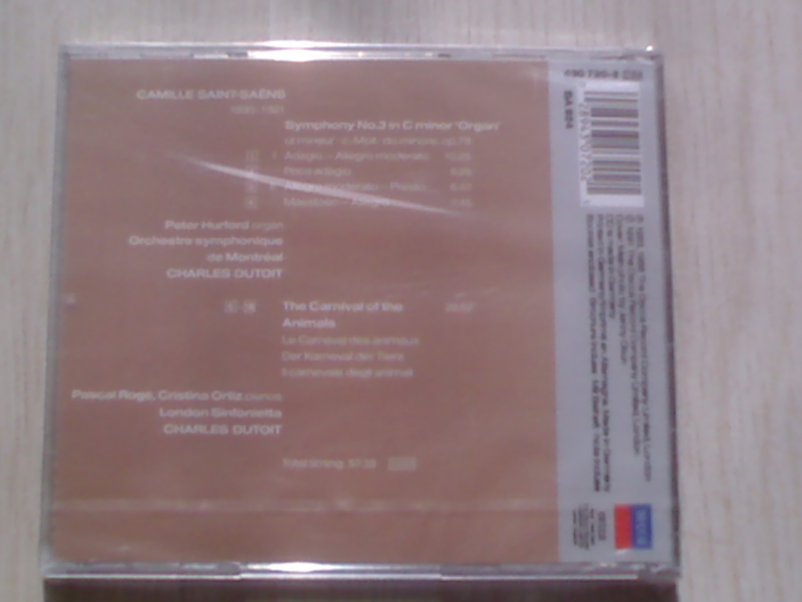 進口CD 圣桑：第三管風琴交響曲等（CD） 曬單實拍圖