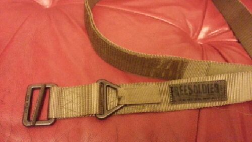 軍迷戶(hù)外腰帶戰術(shù)腰帶男士褲帶救援垂降腰帶特工黑鷹褲帶軍迷裝備 卡其色 L 曬單實(shí)拍圖