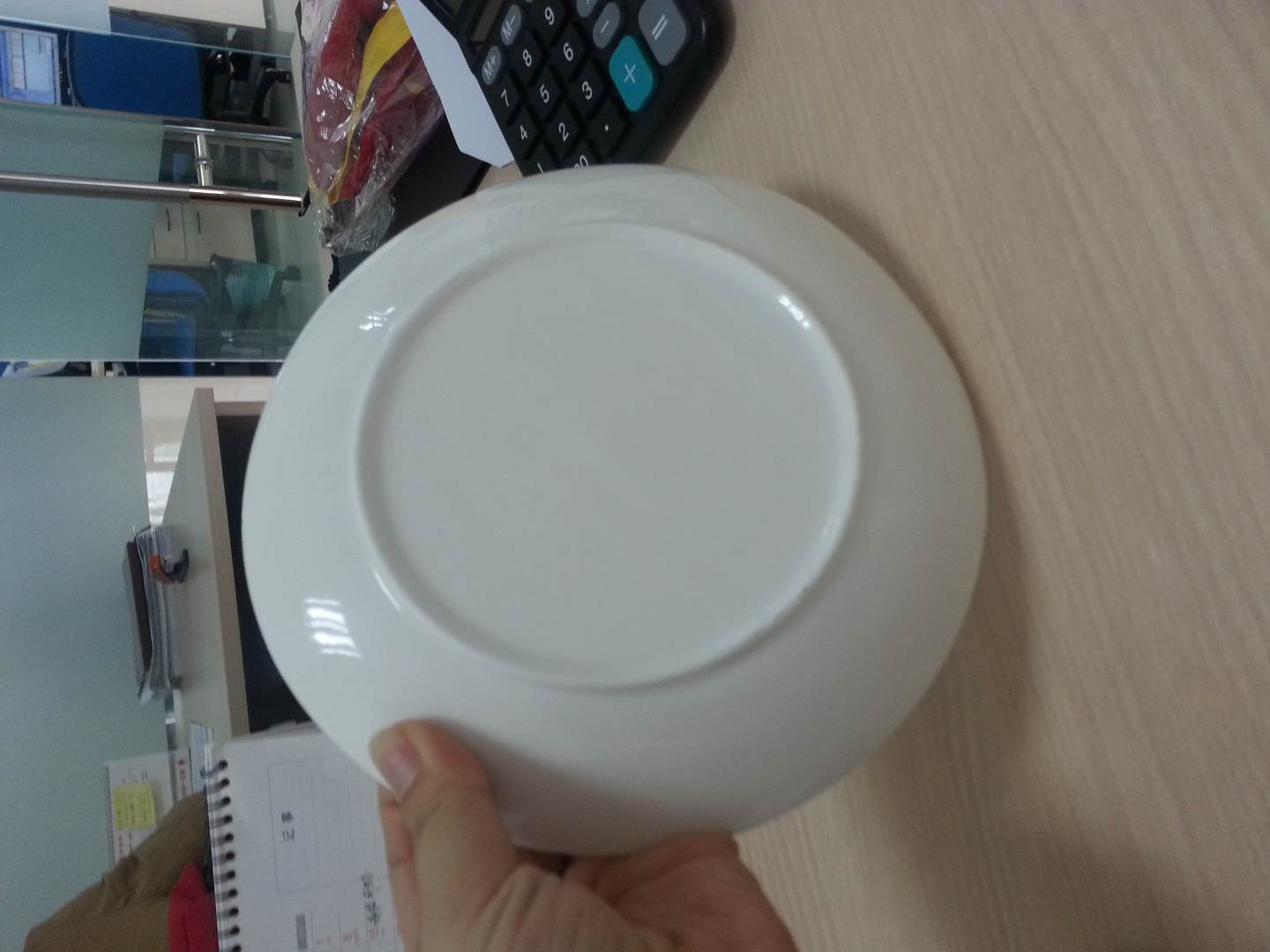 瓷航（CiH） 瓷航家居淺盤陶瓷餐具瓷器圓形淺式盤純白色盤子圓平盤牛排盤 7英寸 曬單實(shí)拍圖
