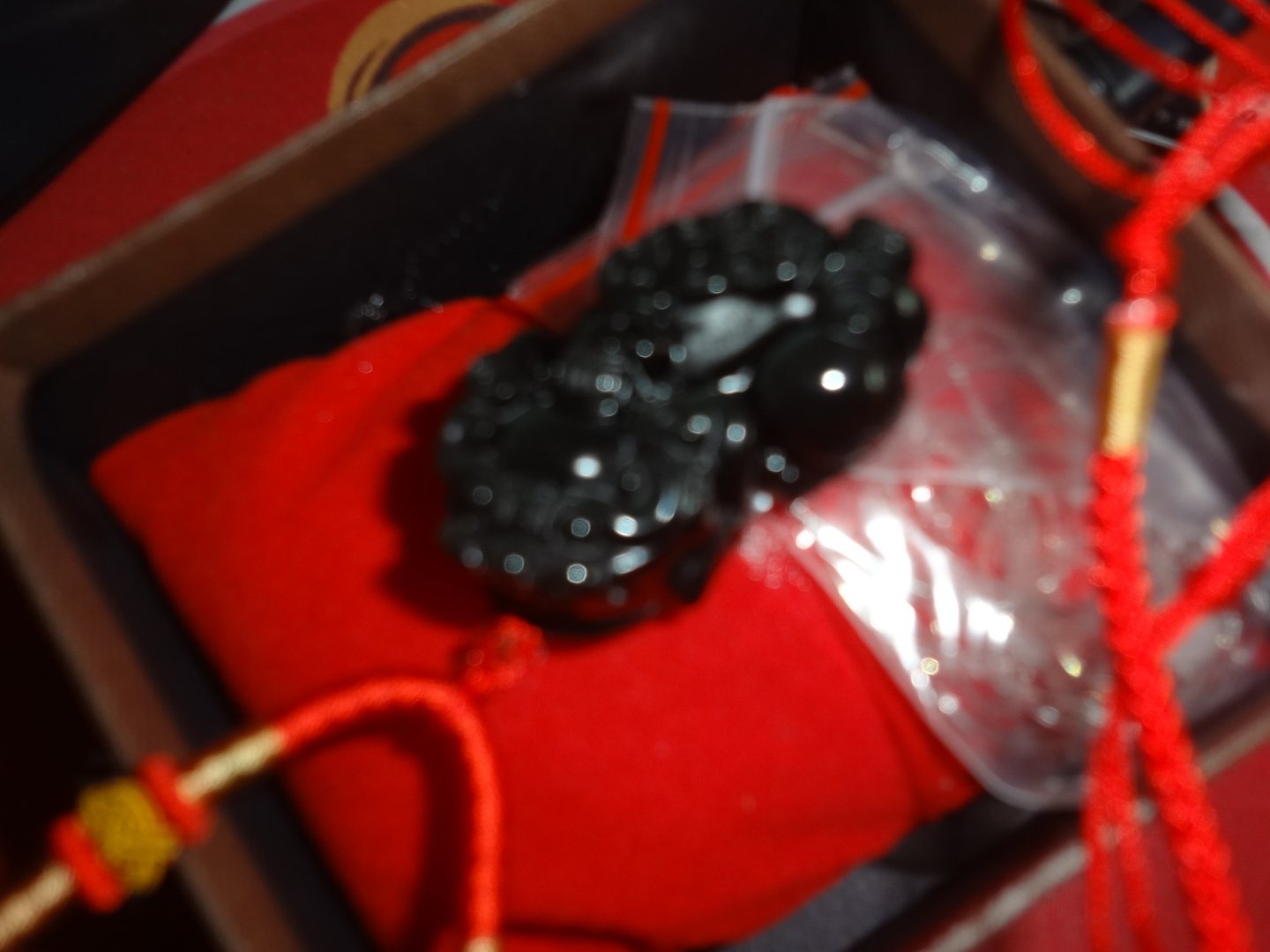 相石緣三錢(qián)貔貅彩虹眼黑曜石吊墜男女項鏈 曬單實(shí)拍圖