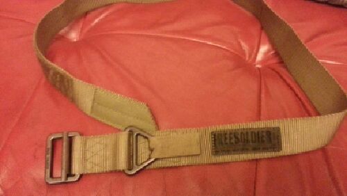 軍迷戶(hù)外腰帶戰術(shù)腰帶男士褲帶救援垂降腰帶特工黑鷹褲帶軍迷裝備 卡其色 L 曬單實(shí)拍圖