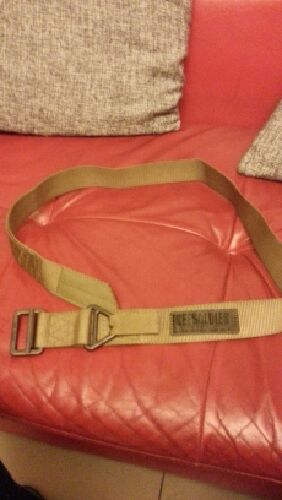 軍迷戶(hù)外腰帶戰術(shù)腰帶男士褲帶救援垂降腰帶特工黑鷹褲帶軍迷裝備 卡其色 L 曬單實(shí)拍圖