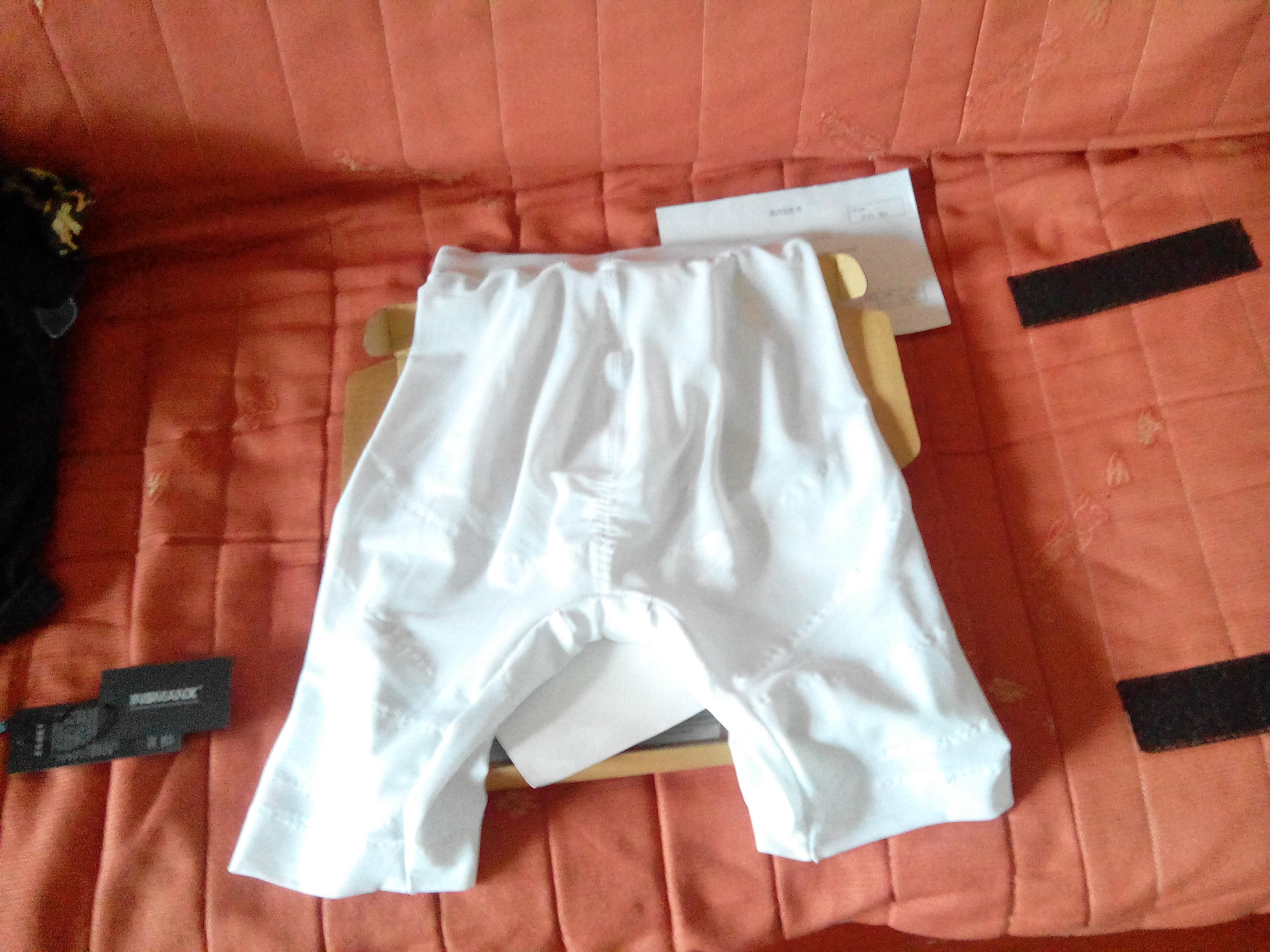 INSMANX男士塑身褲塑身內褲中腰塑形收腹提臀褲塑大腿薄款五分褲K30010 白色 L(2尺9-3尺2) 曬單實(shí)拍圖