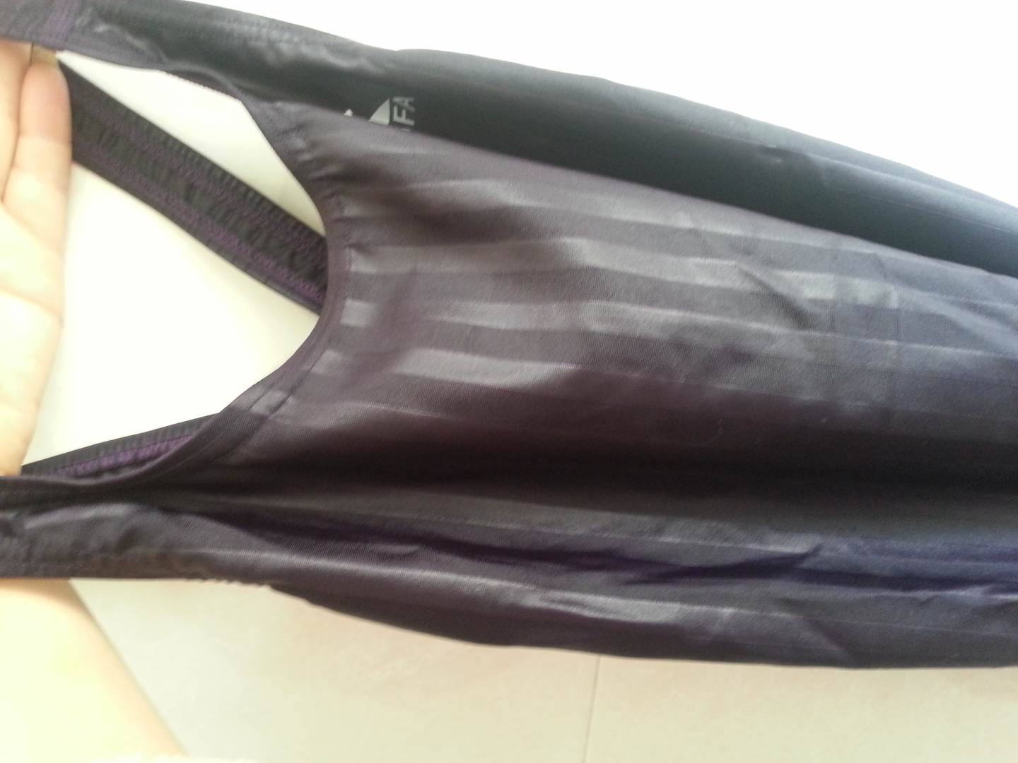 英發(fā)（YINGFA） 游泳衣女士連體三角競速型游泳訓練比賽競技彈力泳裝982A 982A-4紫色 2XL 曬單實(shí)拍圖