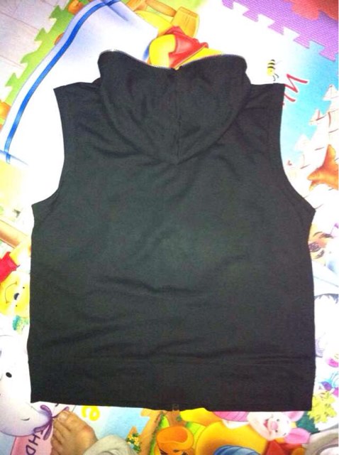 杰尼斯頓（Jenny Stone）馬甲男春秋薄款學(xué)生外套純棉連帽拉鏈坎肩彩虹 黑色 XL /180(180斤內) 曬單實(shí)拍圖