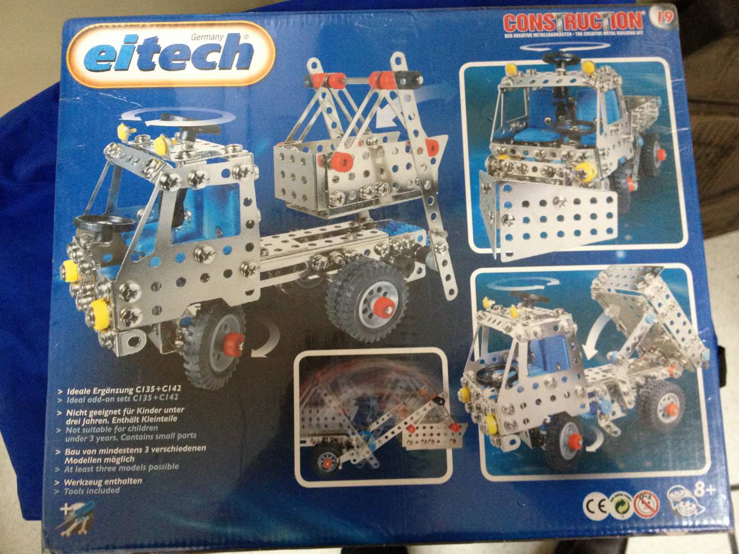 Eitech德國進(jìn)口兒童金屬拼裝積木玩具螺絲零件組裝工程車男女孩節(jié)日禮物 大型收割機(jī)二合一 曬單實拍圖