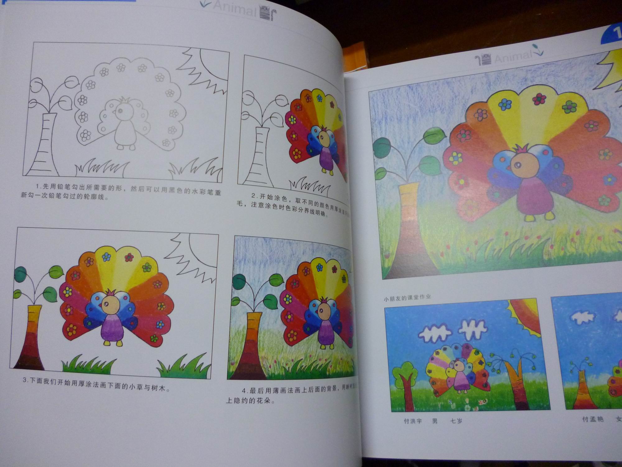 中國少兒美術(shù)教育系列叢書·輕松學(xué)彩筆畫：動物篇 曬單實拍圖