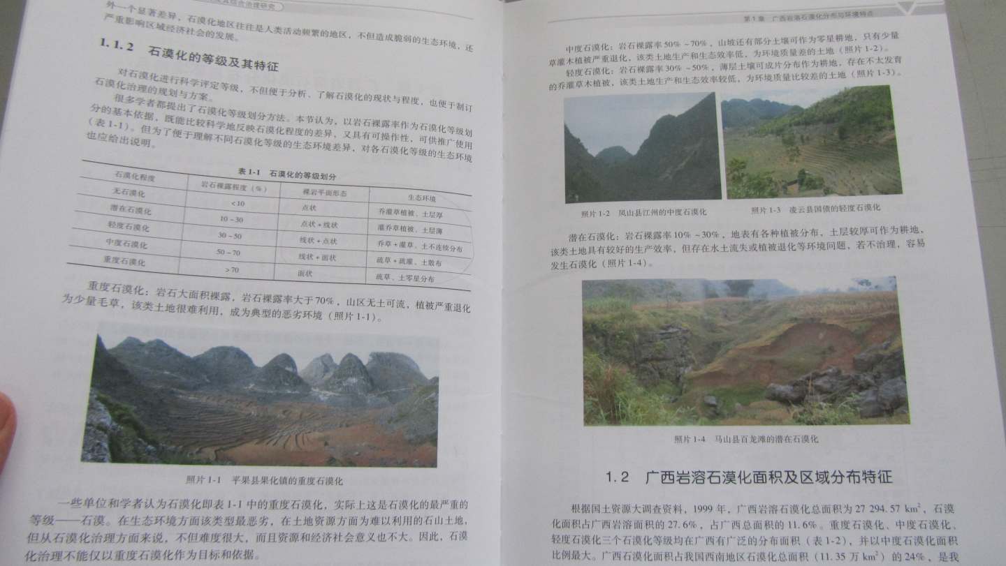 廣西巖溶山區(qū)石漠化及其綜合治理研究 曬單實(shí)拍圖