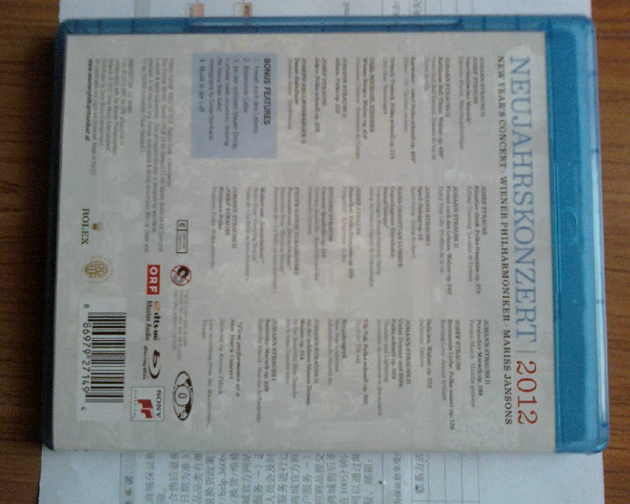 進(jìn)口CD 2012維也納新年音樂(lè)會(huì)（New Year's Concert 2012）（BD） 曬單實(shí)拍圖