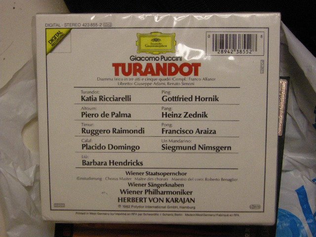 進(jìn)口CD 普契尼：圖蘭多特（2CD） 曬單實(shí)拍圖