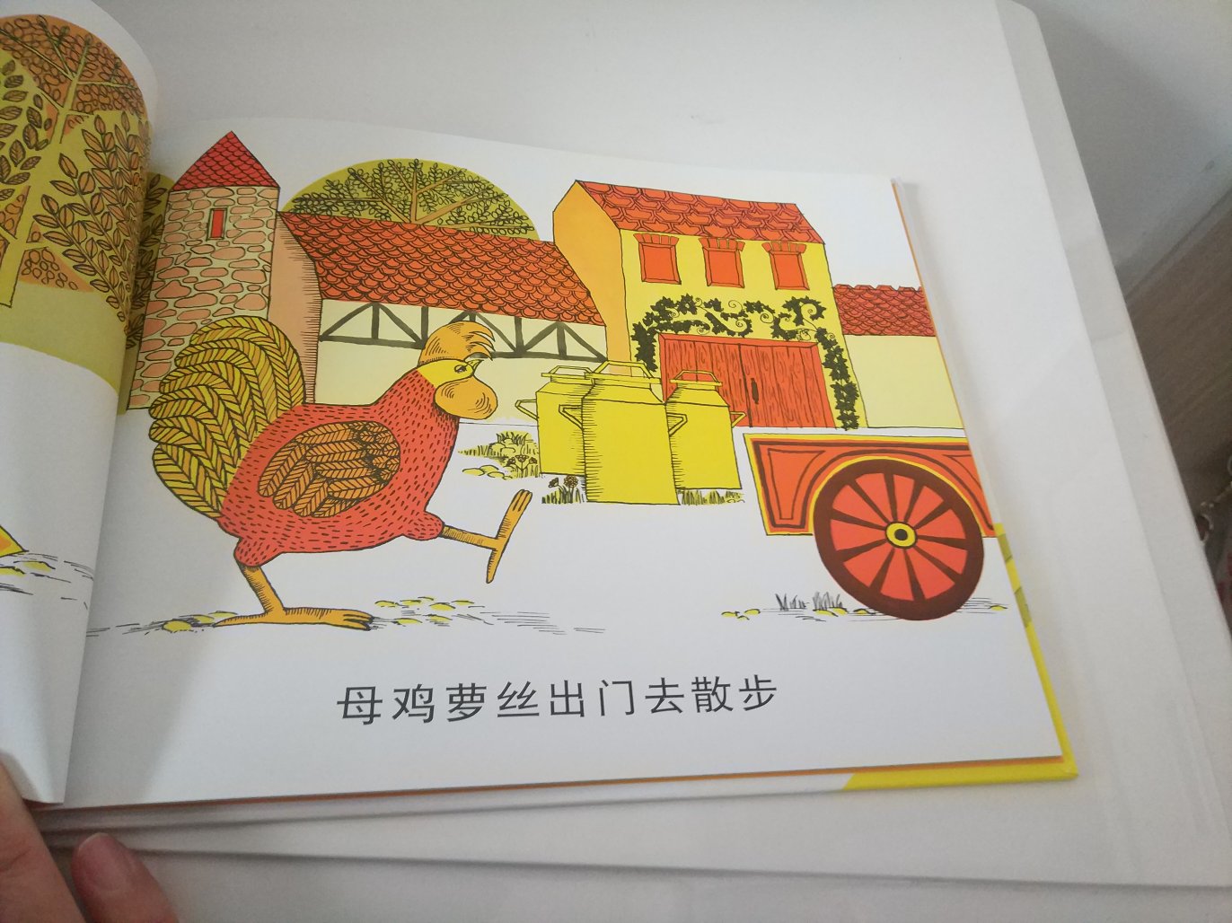 适合小小朋友的一本书,字少且大。一只悠闲散步的母鸡与一只状况百出的倒霉狐狸。孩子比较喜欢,每次看到狐狸出状况了就会大笑。但是我觉得一般,估计大人get不到小朋友的那种心境吧,因为小朋友喜欢就给四星吧。