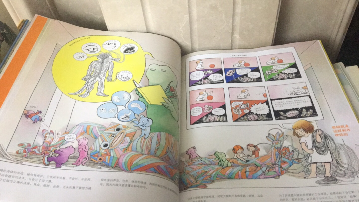 很大的一本人体科普书。很不错的。孩子很喜欢,内容也很好。讲完一本要很久时间。是不一样的人体科普书,关于人体的每个方面都详细地做了介绍。推荐给大家。