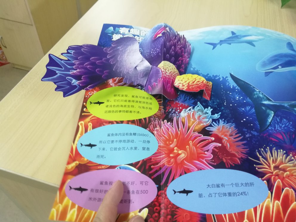 太酷了!孩子超级喜欢,这本书超级大打开后酷酷的立体动物立马弹出来,打开两侧翻页还有小的立体,里面的知识介绍有趣,丰富。我家孩子拿到后抱着爱不释手。