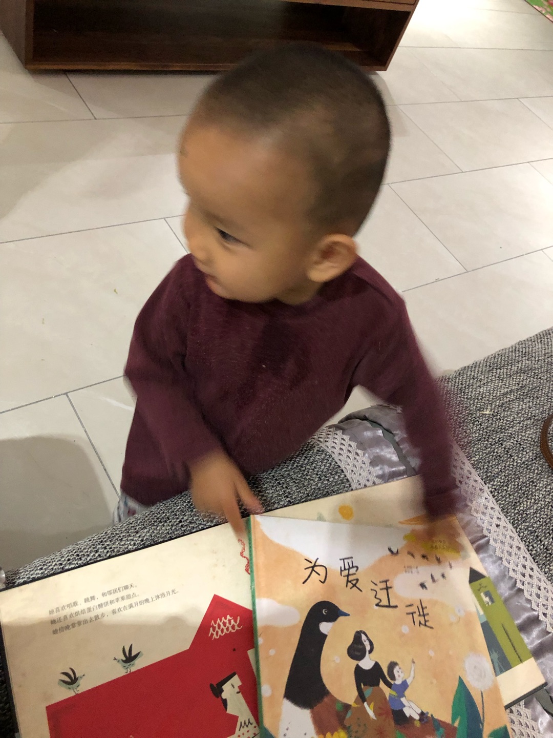 爱的教育三本绘本故事书,都是现代现实生活的原型故事的缩影。《双倍的祝福》是从离异家庭的孩子角度,得到了来自俩个家庭的爱,她的心里变化以及情绪变化的过程,细腻真实。《奶奶变样了》这本书让人动容,隔代爱的反哺,整个画风以蓝灰为主,线条造型多棱镜设计,我想大概是为了呼应整个故事情节。最喜欢的就是《为爱迁徙》这本,是太多家庭的真实写照,为了生存不得已搬家,不得已的不能有太多的时间陪伴孩子成长。以及中年人最现实的残酷现实,上有老下有小,我想故事中妈妈以身作则去反哺父母,身行孝道,虽然不能更多的陪伴孩子,但是却是给孩子最好的教育。爱的教育这套书不失于原创绘本的新星,正能量十足,更贴近现实生活。亲子阅读,父母和孩子共同学习和成长………