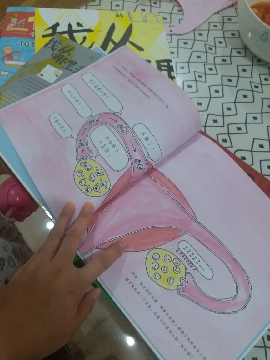 哈哈,给孩子早期性教育的,娃3周多,已经给她浅显的选择性讲过一次,她很喜欢,等再大点给她讲全。书本内容很棒,与其娃好奇不如家长先告诉她是怎么回事。